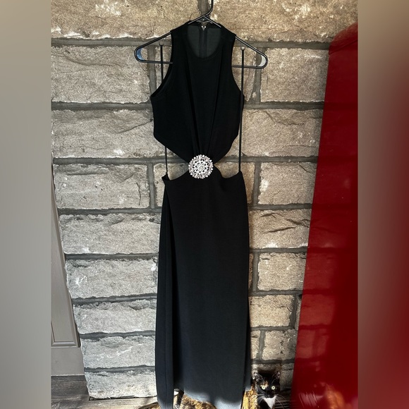 Vintage Iconic Dress 90’s Designer Dana Deatherage Black Gown - Picture 2 of 6